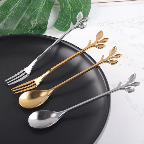 spoons golden silver leaf spoon stainless steel coffee mixing northern europe custom gift creative branch
spoons golden silver leaf spoon stainless steel coffee mixing northern europe custom gift creative branch