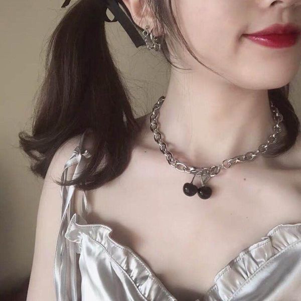 pendant necklaces gothic punk sweet cherry silver color metal choker for women girls chain party jewelry gifts wholesale
pendant necklaces gothic punk sweet cherry silver color metal choker for women girls chain party jewelry gifts wholesale
