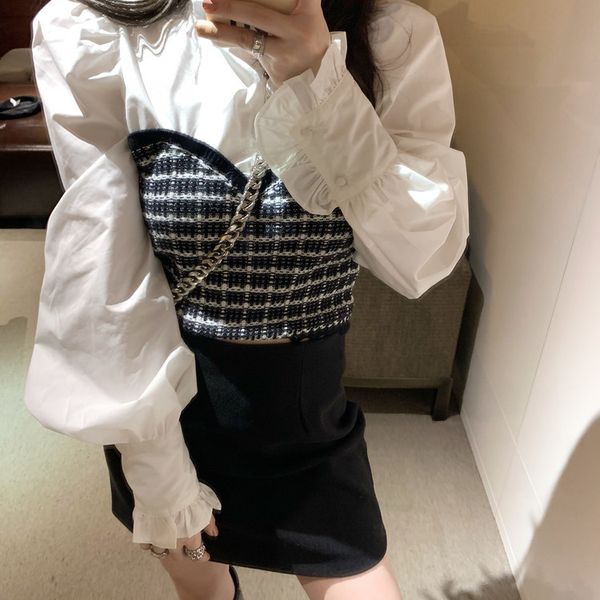 nomikuma ruffle stand neck women blouse korean fashion puff long sleeve shirt 2021 new patchwork fake two pieces blusa 6d778, White
nomikuma ruffle stand neck women blouse korean fashion puff long sleeve shirt 2021 new patchwork fake two pieces blusa 6d778, White