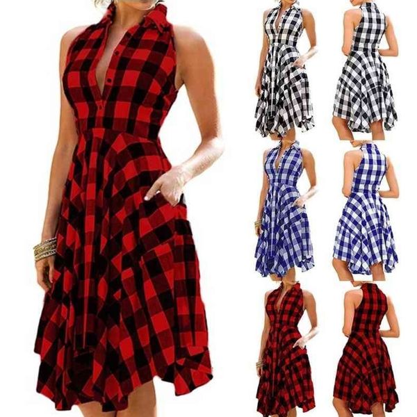 vintage women ladies summer plaid dress retro swing skirt commuting lapel high waist sleeveless cotton stand neck shirt tight dress g352g0c, White
vintage women ladies summer plaid dress retro swing skirt commuting lapel high waist sleeveless cotton stand neck shirt tight dress g352g0c, White