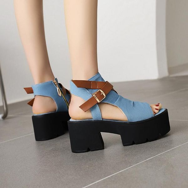 sandals 2021 summer platform women ladies shoes thick heels high deni fashion plus size 35-43, Black
sandals 2021 summer platform women ladies shoes thick heels high deni fashion plus size 35-43, Black