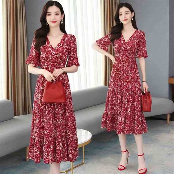 red print chiffon beach midi dress summer vintage plus size boho sundress women elegant bodycon party vestidos 210528, Black;gray
red print chiffon beach midi dress summer vintage plus size boho sundress women elegant bodycon party vestidos 210528, Black;gray