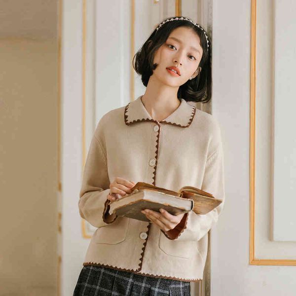sweater retro artsy style winter rabbit hair core spun yarn cardigan sweater fmv3, White;black
sweater retro artsy style winter rabbit hair core spun yarn cardigan sweater fmv3, White;black