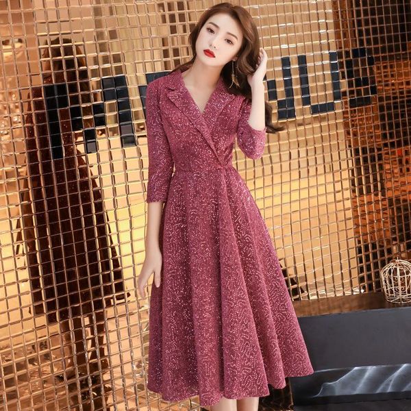 ethnic clothing suit collar pleated formal party dress gown dark pink 3/4 sleeve qipao sequins belt cheongsam exquisite zipper short vestido, Red
ethnic clothing suit collar pleated formal party dress gown dark pink 3/4 sleeve qipao sequins belt cheongsam exquisite zipper short vestido, Red