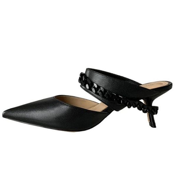 slippers high heel genuine leather outdoor summer 2021 ladies leisure chain sandals fashion plus size 34-43 women's shoes, Black
slippers high heel genuine leather outdoor summer 2021 ladies leisure chain sandals fashion plus size 34-43 women's shoes, Black
