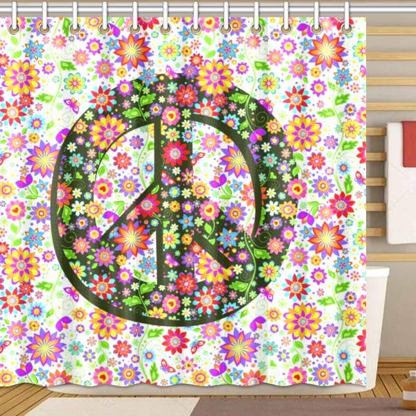 floral peace sign shower curtain bathroom sets, novelty bath decoration polyester curtain 72 x 72 inches
floral peace sign shower curtain bathroom sets, novelty bath decoration polyester curtain 72 x 72 inches