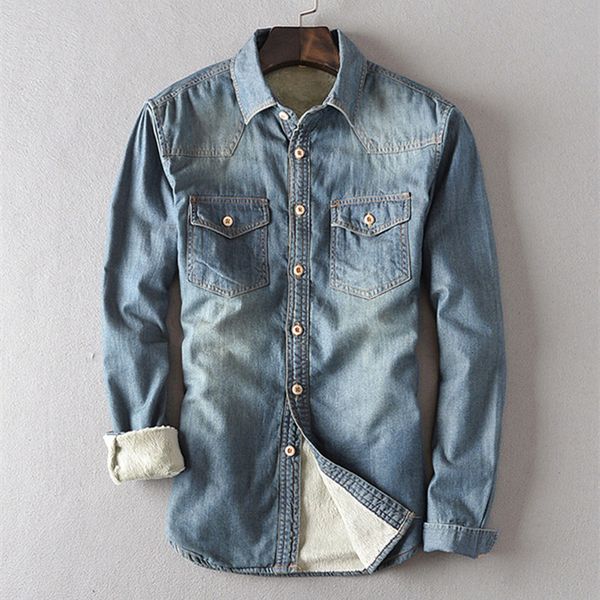 men's jackets shirt male jeans, shirt fashionable autumn jeans and winter with velvet lining, casual cowboy shirt, blue cotton men', Black;brown
men's jackets shirt male jeans, shirt fashionable autumn jeans and winter with velvet lining, casual cowboy shirt, blue cotton men', Black;brown