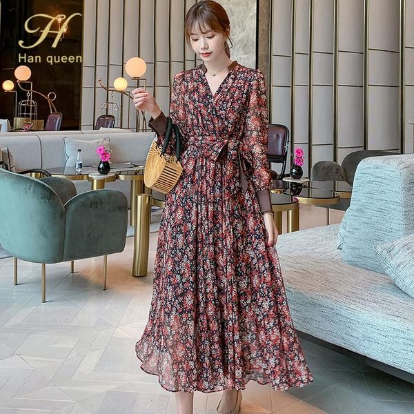 casual dresses h han queen autumn floral print chiffon v-neck bow boho beach dress vintage robe vestidos, Black;gray
casual dresses h han queen autumn floral print chiffon v-neck bow boho beach dress vintage robe vestidos, Black;gray