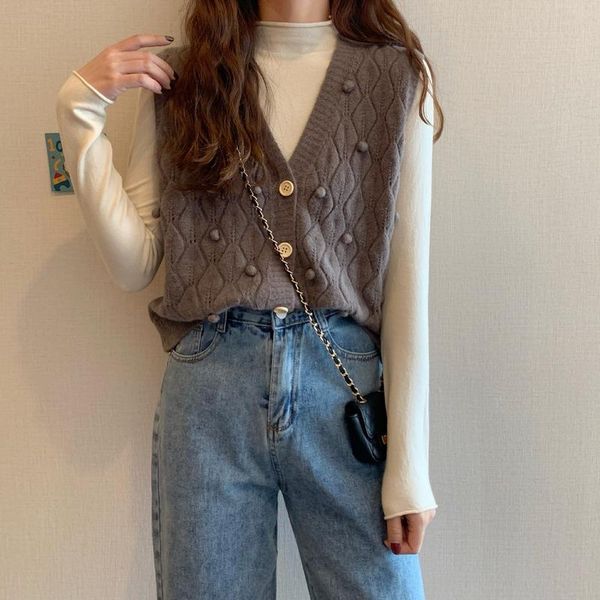 women's knits & tees knitted vest jacket women 2021 autumn and winter fashion temperament sleeveless v-neck solid color single-breasted, White
women's knits & tees knitted vest jacket women 2021 autumn and winter fashion temperament sleeveless v-neck solid color single-breasted, White