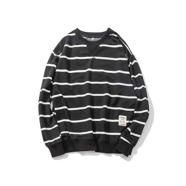 autumn fleece sweatshirts black white striped basic pullover hoodies loose sweat shirt fashion male clothing 210603
autumn fleece sweatshirts black white striped basic pullover hoodies loose sweat shirt fashion male clothing 210603
