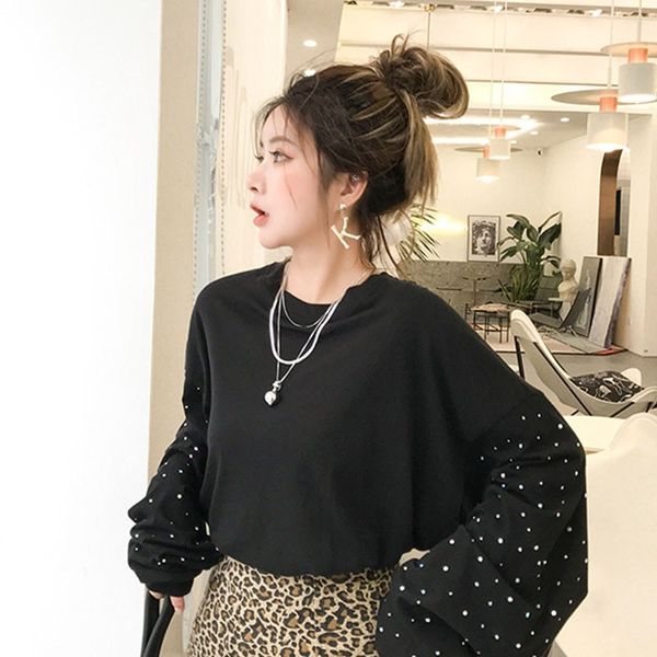 women's hoodies & sweatshirts drop casual loose women sweateshirt simple warm long sleeve cute pullovers solid colorall-match sweatshi, Black
women's hoodies & sweatshirts drop casual loose women sweateshirt simple warm long sleeve cute pullovers solid colorall-match sweatshi, Black