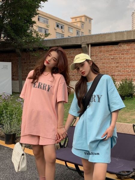 two piece dress summer letter printing loose solid color shirt shorts casual suit women w6c7, White
two piece dress summer letter printing loose solid color shirt shorts casual suit women w6c7, White