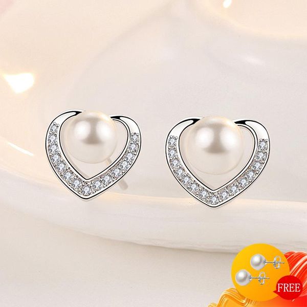stud trendy pearl earrings 925 silver jewelry heart shape earring accessories for women wedding engagement party gift wholesale, Golden;silver
stud trendy pearl earrings 925 silver jewelry heart shape earring accessories for women wedding engagement party gift wholesale, Golden;silver