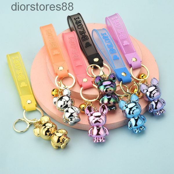 key chain cartoon acrylic colorful mirror violence bear fashion car bag pendant, Silver
key chain cartoon acrylic colorful mirror violence bear fashion car bag pendant, Silver