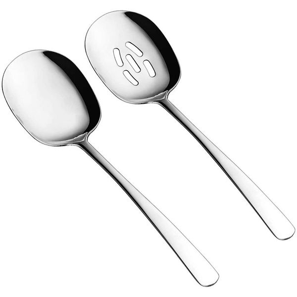 spoons serving set, 10 inch slotted spoon and spoon, silverware, cooking pasta spoon,pack of 2
spoons serving set, 10 inch slotted spoon and spoon, silverware, cooking pasta spoon,pack of 2
