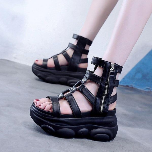 dress shoes thick bottom women's sandals 2021 summer fashion all-matching height increasing insole platform high-roman, Black
dress shoes thick bottom women's sandals 2021 summer fashion all-matching height increasing insole platform high-roman, Black