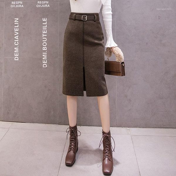 skirts tingyili autumn winter midi pencil womens high waist front slit woolen skirt with belt office ladies khaki black
skirts tingyili autumn winter midi pencil womens high waist front slit woolen skirt with belt office ladies khaki black