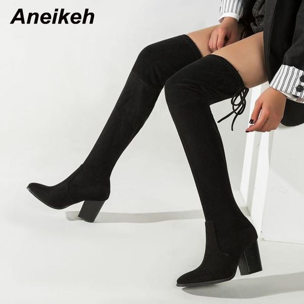 boots aneikeh 2021 flock warm sewing lace-up women high spring sweet square heels fashion wedding party shoes size36-41, Black
boots aneikeh 2021 flock warm sewing lace-up women high spring sweet square heels fashion wedding party shoes size36-41, Black