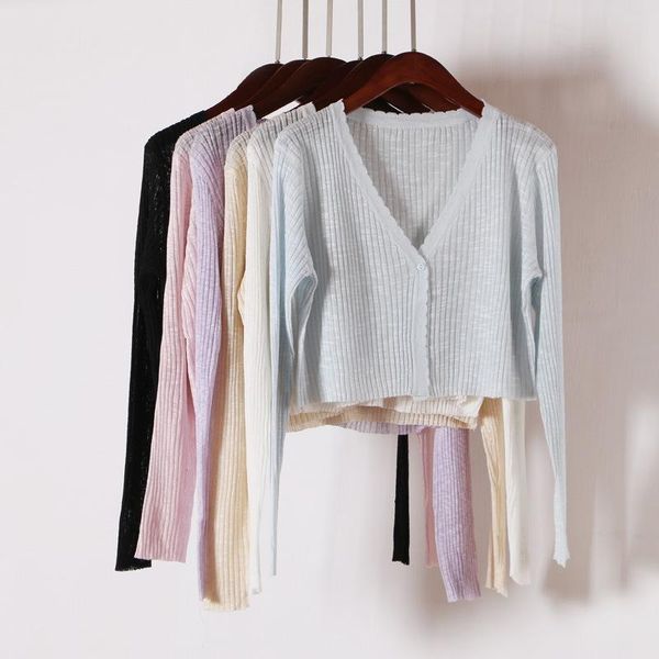 women's blouses & shirts summer thin prevent bask women striped hollow out v-neck collar full sleeve solid color single button short le, White
women's blouses & shirts summer thin prevent bask women striped hollow out v-neck collar full sleeve solid color single button short le, White