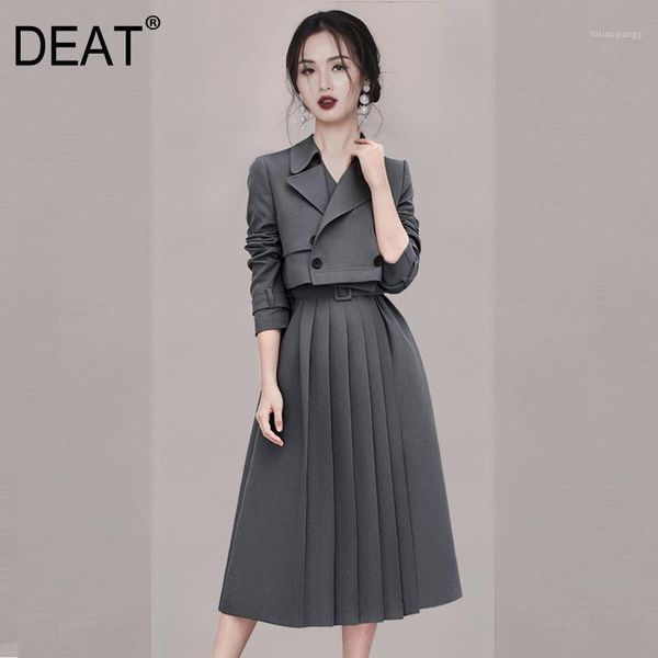 suit women notched graybouble button coat + mid-calf length pleated skirt office lady 2021 autumn fashion tide tu98 women's tracksuits, Gray
suit women notched graybouble button coat + mid-calf length pleated skirt office lady 2021 autumn fashion tide tu98 women's tracksuits, Gray