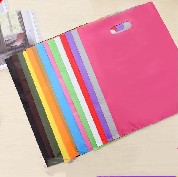 gift wrap 10pcs custom large plastic bags with handle colorful pink black shopping bag 35*45cm
gift wrap 10pcs custom large plastic bags with handle colorful pink black shopping bag 35*45cm