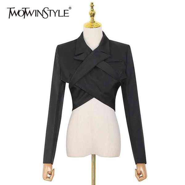 hollow out backless blazer for women v neck long sleeve black short female fashion stylish fall 210524, White;black
hollow out backless blazer for women v neck long sleeve black short female fashion stylish fall 210524, White;black