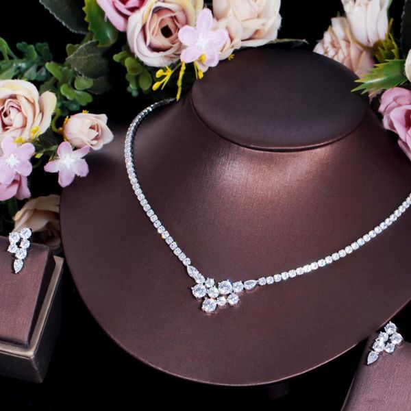 earrings & necklace threegraces sparkling cubic zirconia stud and choker wedding collection set for women fashion jewelry tz655, Silver
earrings & necklace threegraces sparkling cubic zirconia stud and choker wedding collection set for women fashion jewelry tz655, Silver