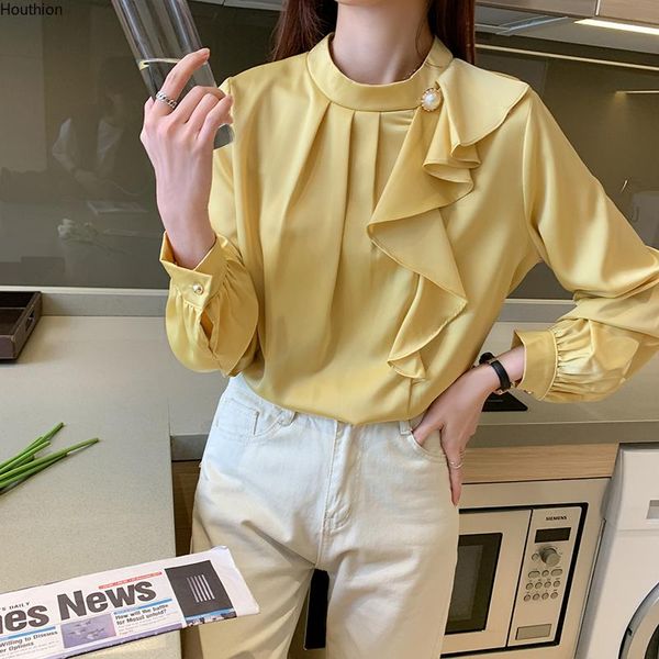 women's blouses & shirts autumn o collar shirt long sleeve solid color blouse girl satin casual fashion lady loose, White
women's blouses & shirts autumn o collar shirt long sleeve solid color blouse girl satin casual fashion lady loose, White