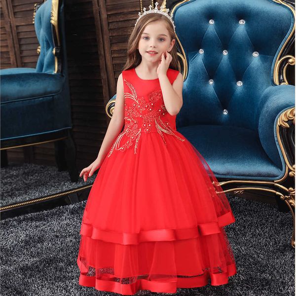 girls' princess dress flower children's wedding fluffy middle school children's nail bead long dress, Red;yellow
girls' princess dress flower children's wedding fluffy middle school children's nail bead long dress, Red;yellow