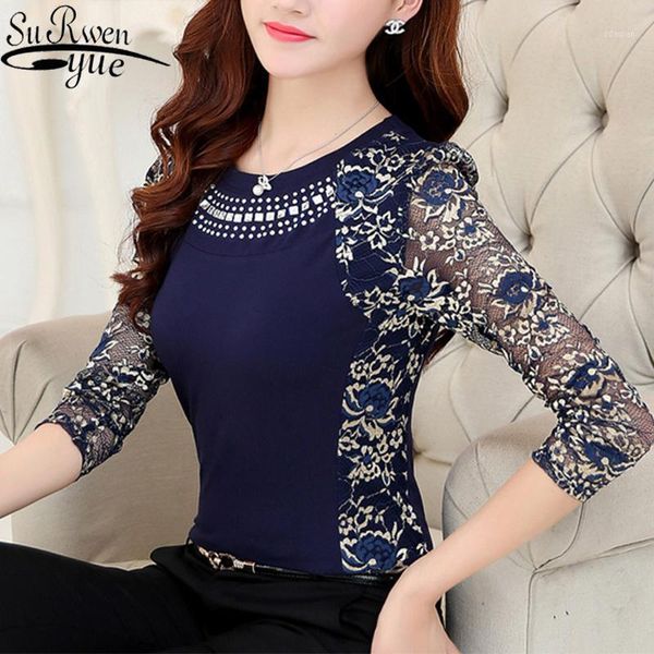 fashion women's plus size lace blouse shirts ladies long sleeve slim patchwork for women 160f blouses &, White
fashion women's plus size lace blouse shirts ladies long sleeve slim patchwork for women 160f blouses &, White