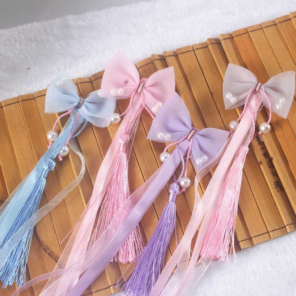 new antique bow hairstyle ribbon tassel hairpin hanfu accessories xianqi ribbon headdress, Slivery;white
new antique bow hairstyle ribbon tassel hairpin hanfu accessories xianqi ribbon headdress, Slivery;white