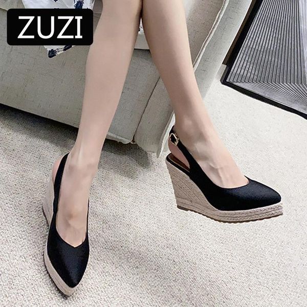 sandals zuzi high heel buckle wedge shoes 2021 est breathable women female pointed toe slippers high-heeled espadrilles straw, Black
sandals zuzi high heel buckle wedge shoes 2021 est breathable women female pointed toe slippers high-heeled espadrilles straw, Black