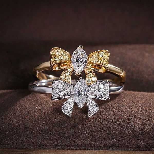 sterling silver with cushion zirconia ring for women bowknot anillos bijoux 925 jewelry bague femme argent rings cluster, Golden;silver
sterling silver with cushion zirconia ring for women bowknot anillos bijoux 925 jewelry bague femme argent rings cluster, Golden;silver