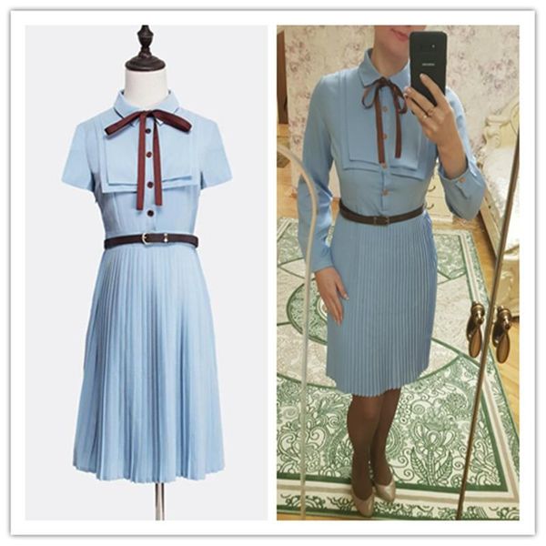 casual dresses office lady pleated solid full sashes knee-length regular natural notched autumn spring women dresse vestido de festa, Black;gray
casual dresses office lady pleated solid full sashes knee-length regular natural notched autumn spring women dresse vestido de festa, Black;gray
