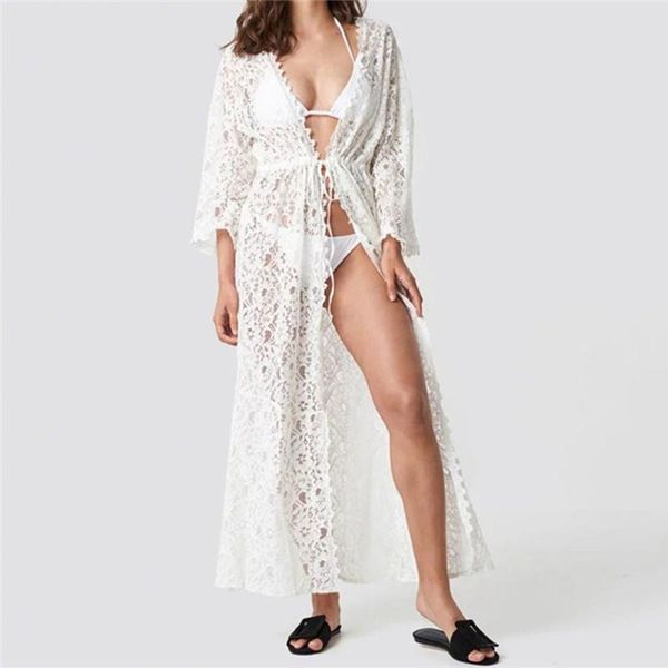 women's swimwear 2021 see through pareo beach tunic kaftan white lace oversize dress summer bikini cover ups sarong praia mulher, White;black
women's swimwear 2021 see through pareo beach tunic kaftan white lace oversize dress summer bikini cover ups sarong praia mulher, White;black