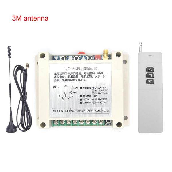 smart home control dc 12v 24v 36v 48v 2 channel 30a rf wireless remote switch motor forward and reverse controller 3m antenna
smart home control dc 12v 24v 36v 48v 2 channel 30a rf wireless remote switch motor forward and reverse controller 3m antenna