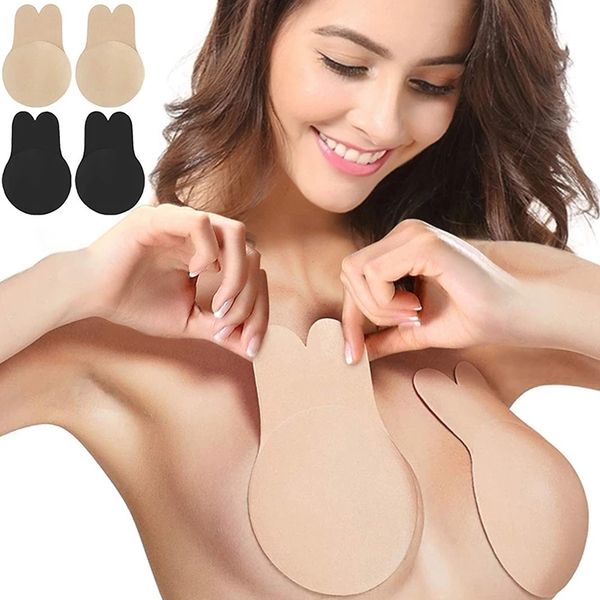 women intimates accessories push up bras self adhesive silicone strapless invisible bra reusable sticky breast lift tape rabbit nipple cover, Black;white
women intimates accessories push up bras self adhesive silicone strapless invisible bra reusable sticky breast lift tape rabbit nipple cover, Black;white