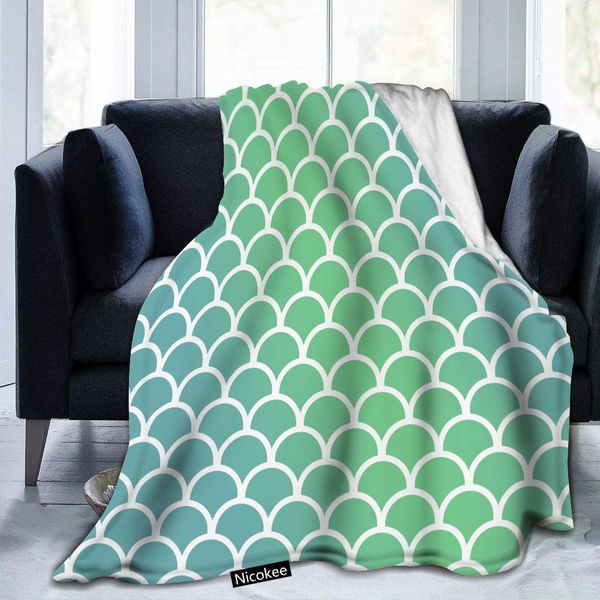 Flannel Fleece Blanket Green Mermaid Tail Throw Blankets for Bed Couch Chair and Sofa 
Flannel Fleece Blanket Green Mermaid Tail Throw Blankets for Bed Couch Chair and Sofa