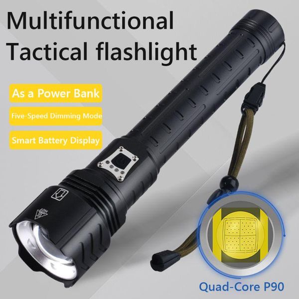 flashlights torches 5 modes rechargeable xhp90 led torch with power indicator usb output multi-function long ss lamp hunting
flashlights torches 5 modes rechargeable xhp90 led torch with power indicator usb output multi-function long ss lamp hunting