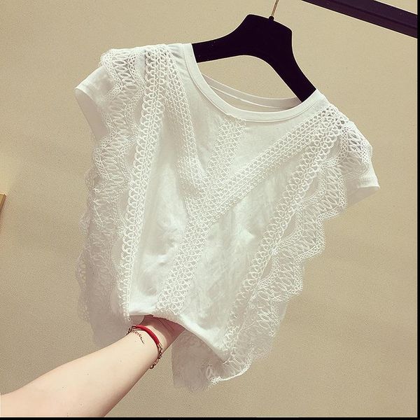 women shirts fashion clothing plus size solid shirt summer womens and blouses lace patchwork blusas drop, White
women shirts fashion clothing plus size solid shirt summer womens and blouses lace patchwork blusas drop, White