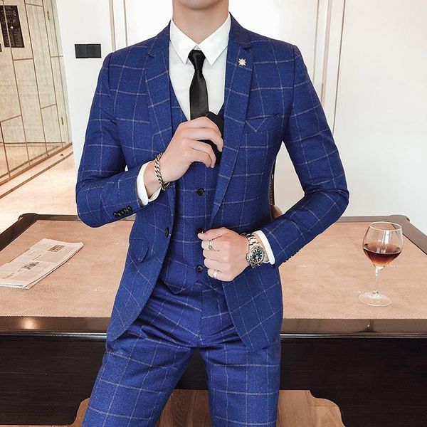men's suits & blazers ( jacket + vest pants ) high-end brand boutique fashion lattice groom wedding dress performance stage banquet men, White;black
men's suits & blazers ( jacket + vest pants ) high-end brand boutique fashion lattice groom wedding dress performance stage banquet men, White;black