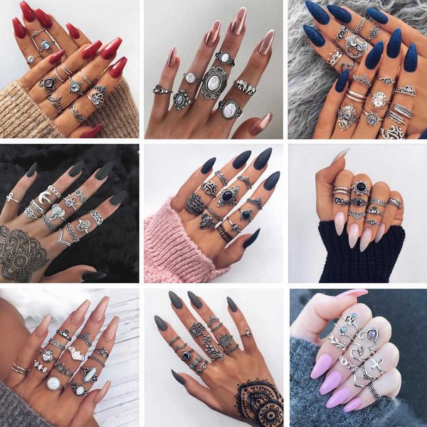 tocona bohemia antique gold elephant flower rose heart crown carved rings set knuckle finger midi ring for women jewelry, Silver
tocona bohemia antique gold elephant flower rose heart crown carved rings set knuckle finger midi ring for women jewelry, Silver