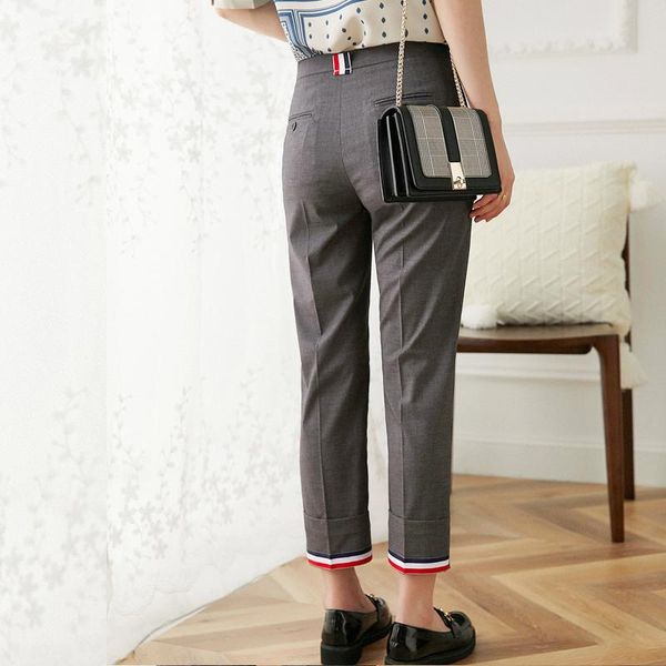 women's pants & capris ribbon slim trousers suit 8 point straight children s versatile professional formal thin style, Black;white
women's pants & capris ribbon slim trousers suit 8 point straight children s versatile professional formal thin style, Black;white