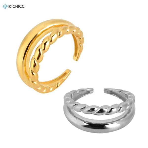 cluster rings kikichicc 925 sterling silver open styles twist resizable two line women rock punk luxury jewelry 2021 adjustable, Golden;silver
cluster rings kikichicc 925 sterling silver open styles twist resizable two line women rock punk luxury jewelry 2021 adjustable, Golden;silver