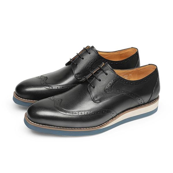 dress shoes 2021 brand men formal wedge vintage casual loafers breathable business wedding oxfords brogue, Black
dress shoes 2021 brand men formal wedge vintage casual loafers breathable business wedding oxfords brogue, Black