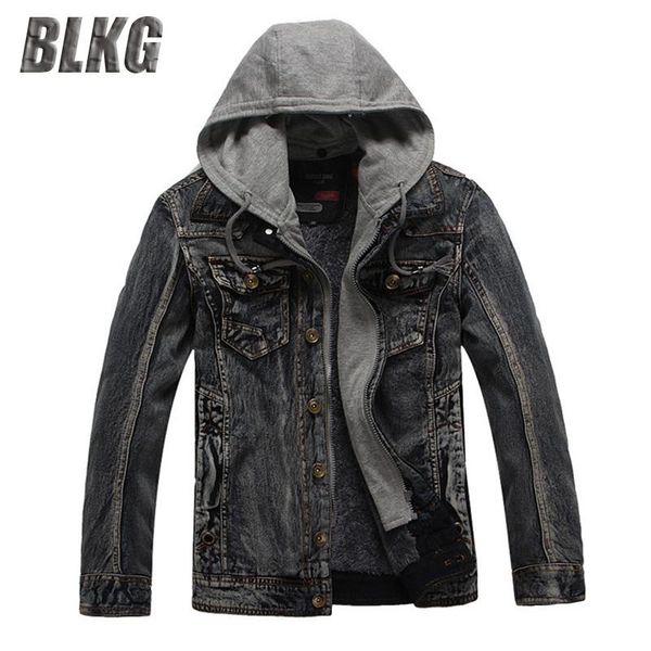 denim jacket men winter hooded collar wool liner thick warm jeans coat vintage motorcycle chaquetas hombre men's jackets, Black;brown
denim jacket men winter hooded collar wool liner thick warm jeans coat vintage motorcycle chaquetas hombre men's jackets, Black;brown