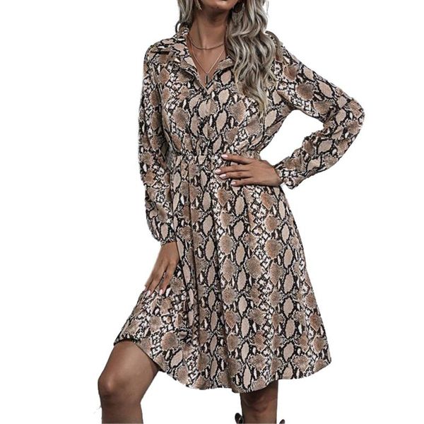 casual dresses fashion snakeskin print dress women turn-down collar mini slim elastic waist long sleeve night club vestidos femme, Black;gray
casual dresses fashion snakeskin print dress women turn-down collar mini slim elastic waist long sleeve night club vestidos femme, Black;gray