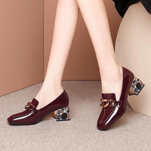 dress shoes 2021 fashion women pumps spring summer chain high heels party woman genuine leather female brand prom loafers, Black
dress shoes 2021 fashion women pumps spring summer chain high heels party woman genuine leather female brand prom loafers, Black