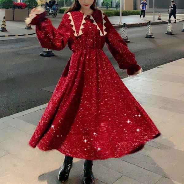 casual dresses red christmas dress women autumn elegant retro party midi female french sweet sequin fall 2021 clothing, Black;gray
casual dresses red christmas dress women autumn elegant retro party midi female french sweet sequin fall 2021 clothing, Black;gray
