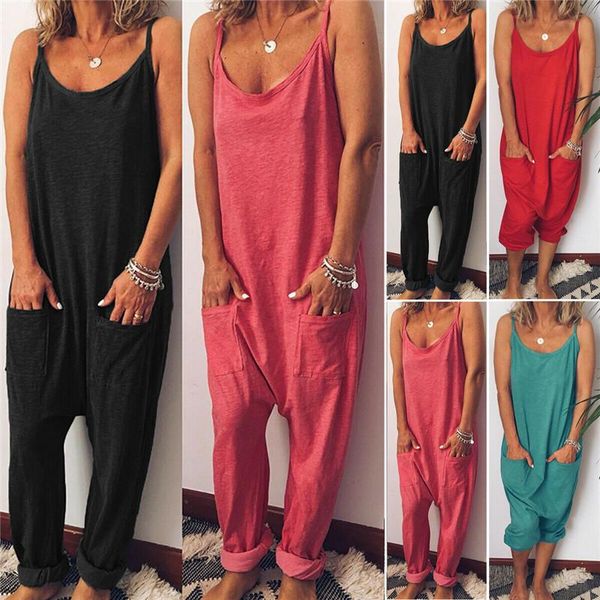 women's jumpsuits & rompers fashion women ladies baggy sleeveless strappy harem pants romper casual summer solid pockets jumpsuit s-xl, Black;white
women's jumpsuits & rompers fashion women ladies baggy sleeveless strappy harem pants romper casual summer solid pockets jumpsuit s-xl, Black;white
